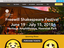 Tablet Screenshot of freewillshakespeare.com